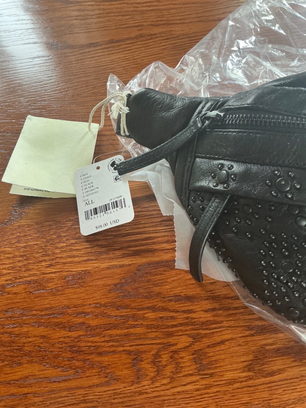 Free People Ana Adorned Sling Bag in Black NWT $98R - Picture 8 of 9